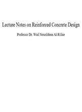Lecture Notes on Reinforced Concrete Design Lecture Notes on Reinforced Concrete Design